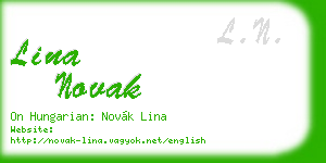 lina novak business card