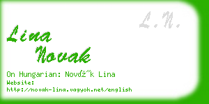lina novak business card